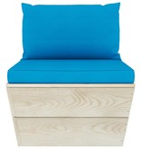 VidaXL 6-delige Loungeset met kussens pallet vurenhout