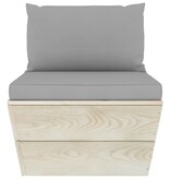 VidaXL 6-delige Loungeset met kussens pallet vurenhout