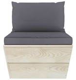 VidaXL 6-delige Loungeset met kussens pallet vurenhout