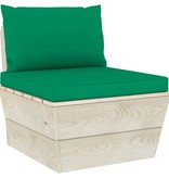 vidaXL 6-delige Loungeset met kussens pallet vurenhout