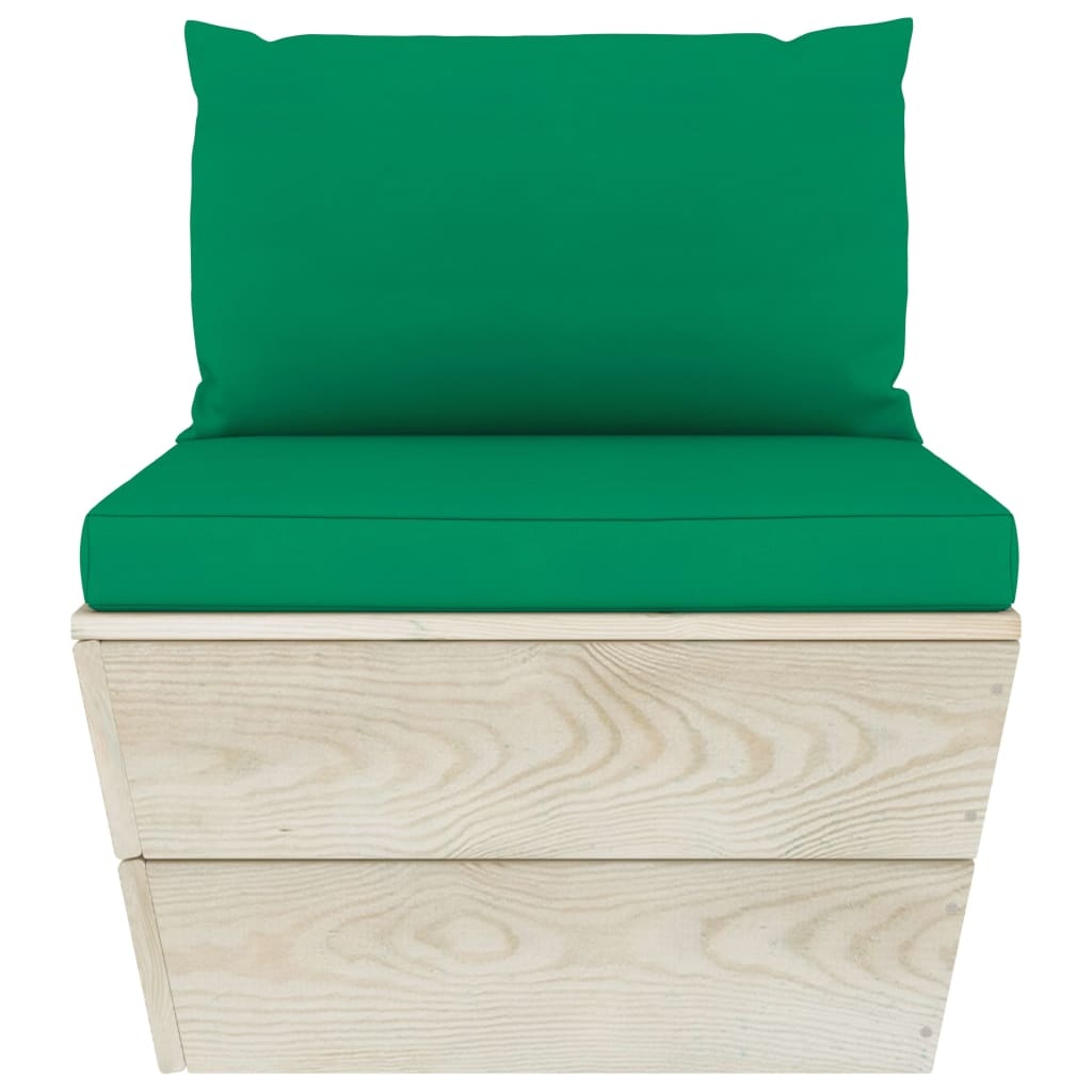 VidaXL 6-delige Loungeset met kussens pallet vurenhout