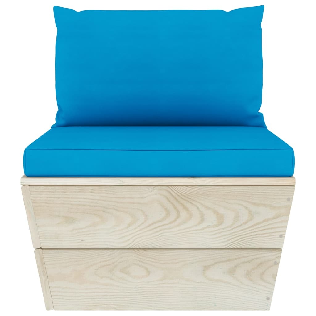 VidaXL 6-delige Loungeset met kussens pallet vurenhout
