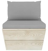 VidaXL 6-delige Loungeset met kussens pallet vurenhout