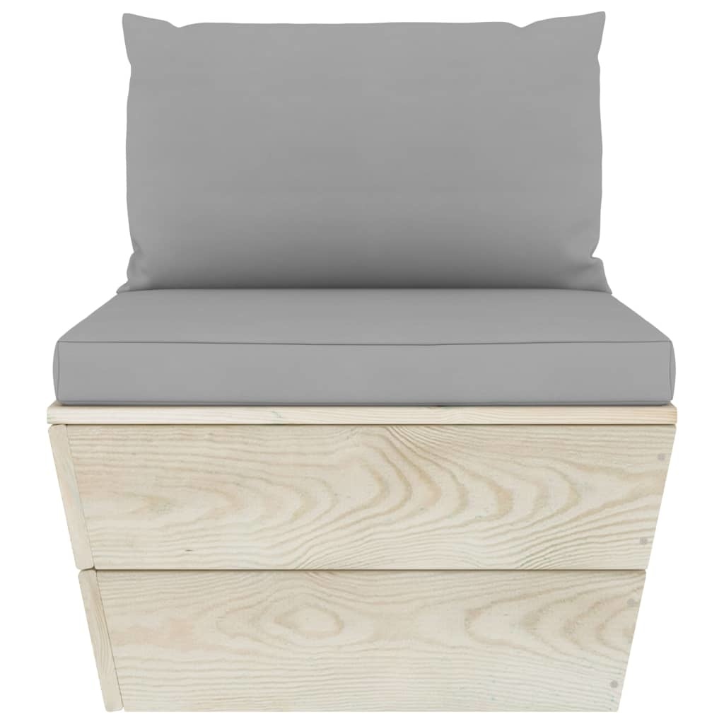 VidaXL 6-delige Loungeset met kussens pallet vurenhout