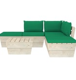 VidaXL 6-delige Loungeset met kussens pallet vurenhout