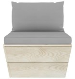 VidaXL 6-delige Loungeset met kussens pallet vurenhout