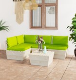 VidaXL 5-delige Loungeset met kussens pallet vurenhout