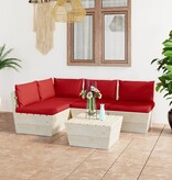 VidaXL 5-delige Loungeset met kussens pallet vurenhout