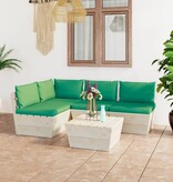 VidaXL 5-delige Loungeset met kussens pallet vurenhout