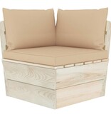 VidaXL 5-delige Loungeset met kussens pallet vurenhout
