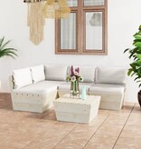 VidaXL 5-delige Loungeset met kussens pallet vurenhout