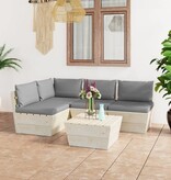 VidaXL 5-delige Loungeset met kussens pallet vurenhout