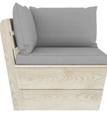 VidaXL 5-delige Loungeset met kussens pallet vurenhout