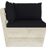 VidaXL 5-delige Loungeset met kussens pallet vurenhout