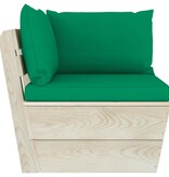 VidaXL 5-delige Loungeset met kussens pallet vurenhout