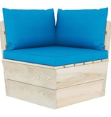 VidaXL 5-delige Loungeset met kussens pallet vurenhout