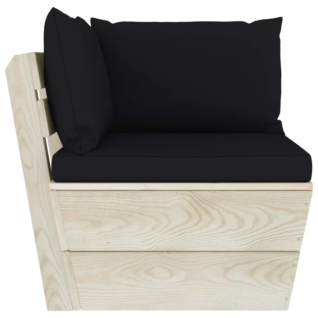 VidaXL 5-delige Loungeset met kussens pallet vurenhout