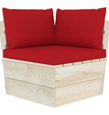 VidaXL 4-delige Loungeset met kussens pallet vurenhout