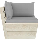 VidaXL 3-delige Loungeset met kussens pallet vurenhout