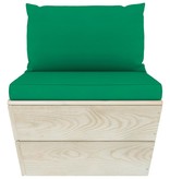 VidaXL 3-delige Loungeset met kussens pallet vurenhout