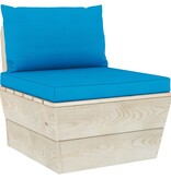 VidaXL 3-delige Loungeset met kussens pallet vurenhout
