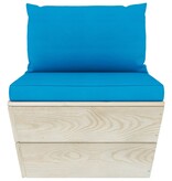 VidaXL 3-delige Loungeset met kussens pallet vurenhout