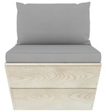 VidaXL 3-delige Loungeset met kussens pallet vurenhout