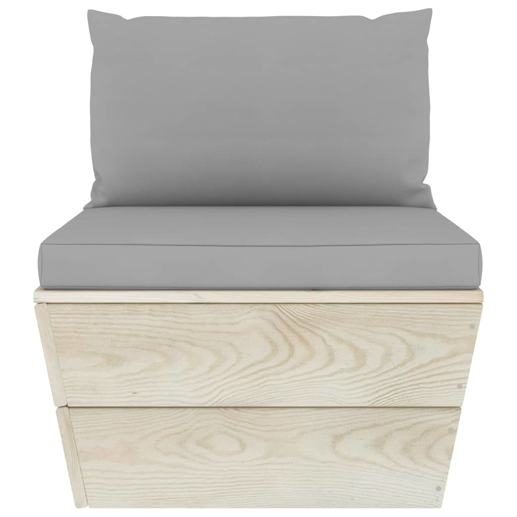 VidaXL 3-delige Loungeset met kussens pallet vurenhout