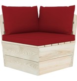 VidaXL Tuinbank 3-zits met kussens pallet vurenhout