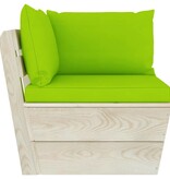 VidaXL Tuinbank 2-zits met kussens pallet vurenhout