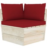 VidaXL Tuinbank 2-zits met kussens pallet vurenhout