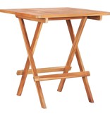 VidaXL 3-delige Bistroset met taupe kussens massief teakhout