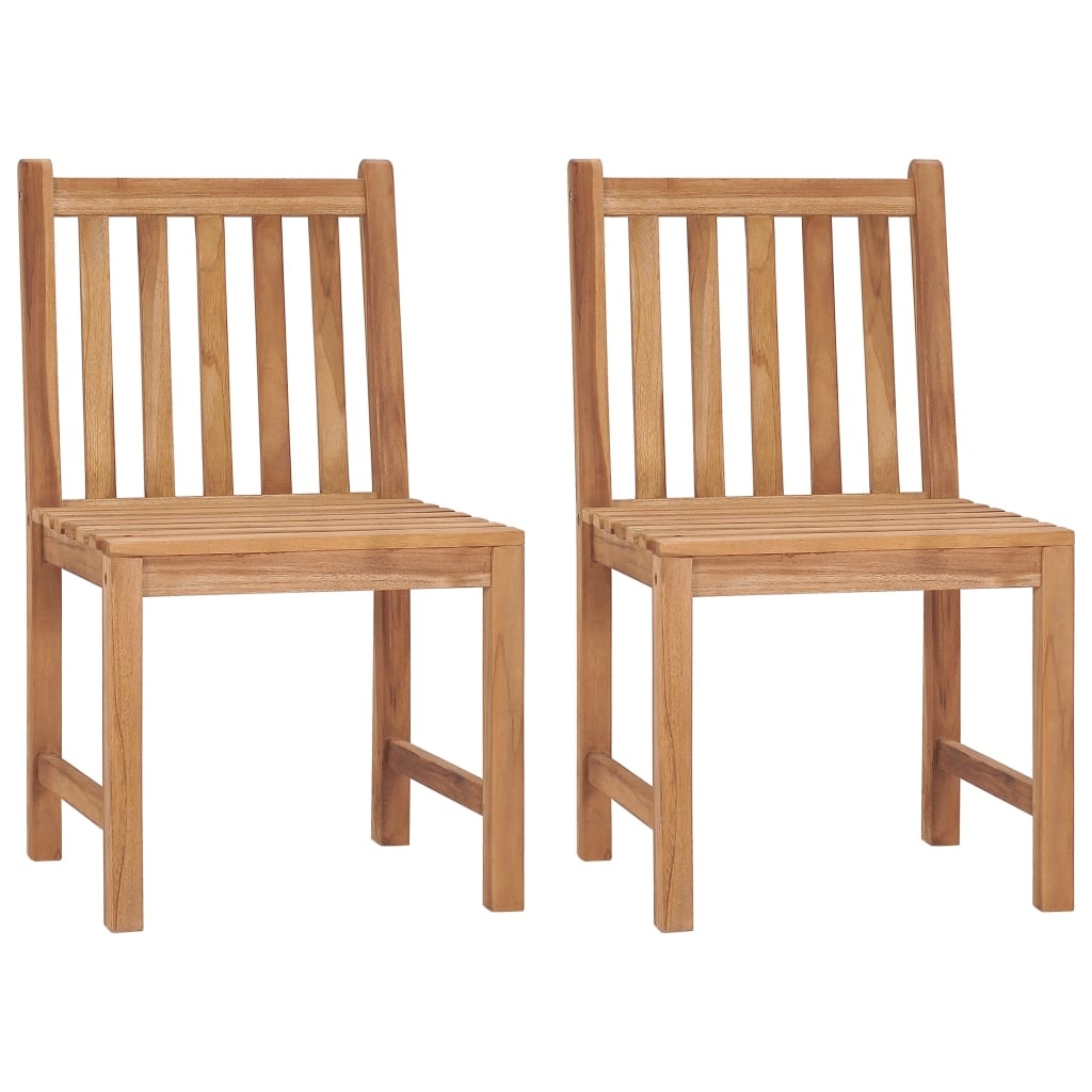VidaXL Tuinstoelen 2 st met kussens massief teakhout