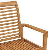 VidaXL Tuinbank met rood kussen 112 cm massief teakhout