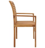 VidaXL Tuinbank met antracietkleurig kussen 112 cm massief teakhout