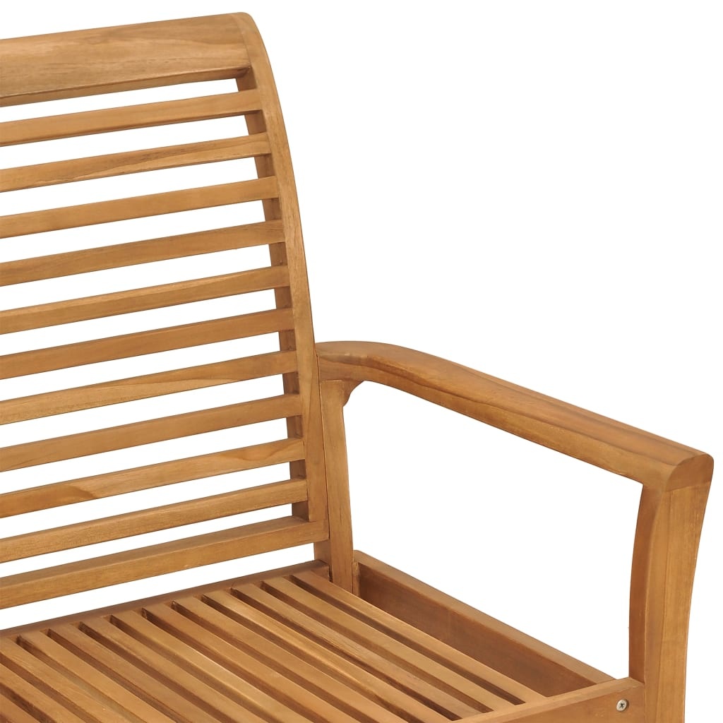 VidaXL Tuinbank met koningsblauw kussen 112 cm massief teakhout