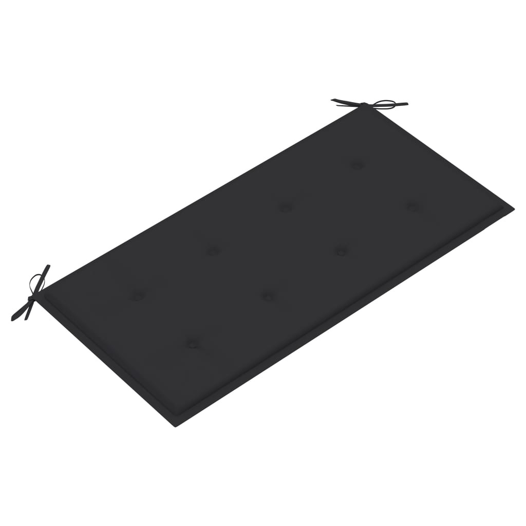 VidaXL Tuinbank met antracietkleurig kussen 112 cm massief teakhout