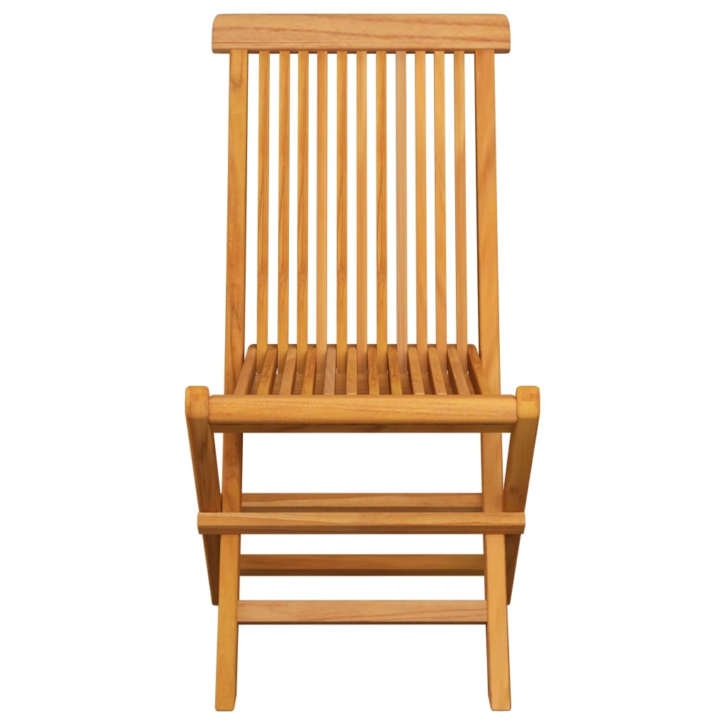 VidaXL Tuinstoelen 4 st met grijze kussens massief teakhout