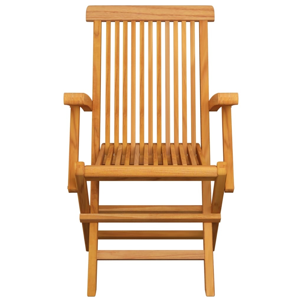 VidaXL Tuinstoelen met blauwe kussens 6 st massief teakhout