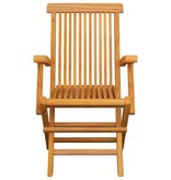 VidaXL Tuinstoelen met antracietkleurige kussens 6 st massief teakhout