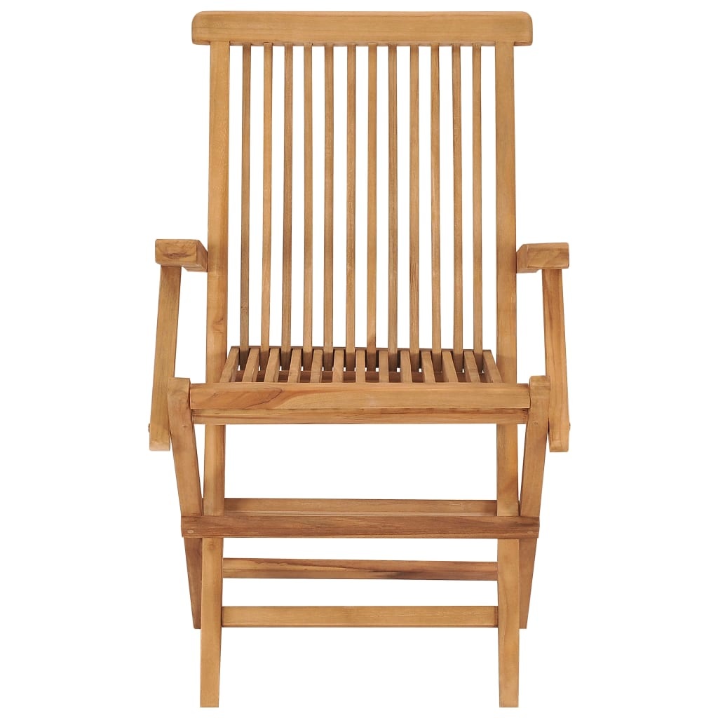 VidaXL Tuinstoelen 2 st met grijze kussens massief teakhout