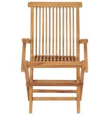 VidaXL Tuinstoelen 2 st met antracietkleurige kussens massief teakhout