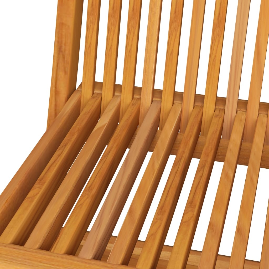 VidaXL Tuinstoelen met groene kussens 2 st massief teakhout