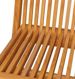 VidaXL Tuinstoelen met blauwe kussens 2 st massief teakhout