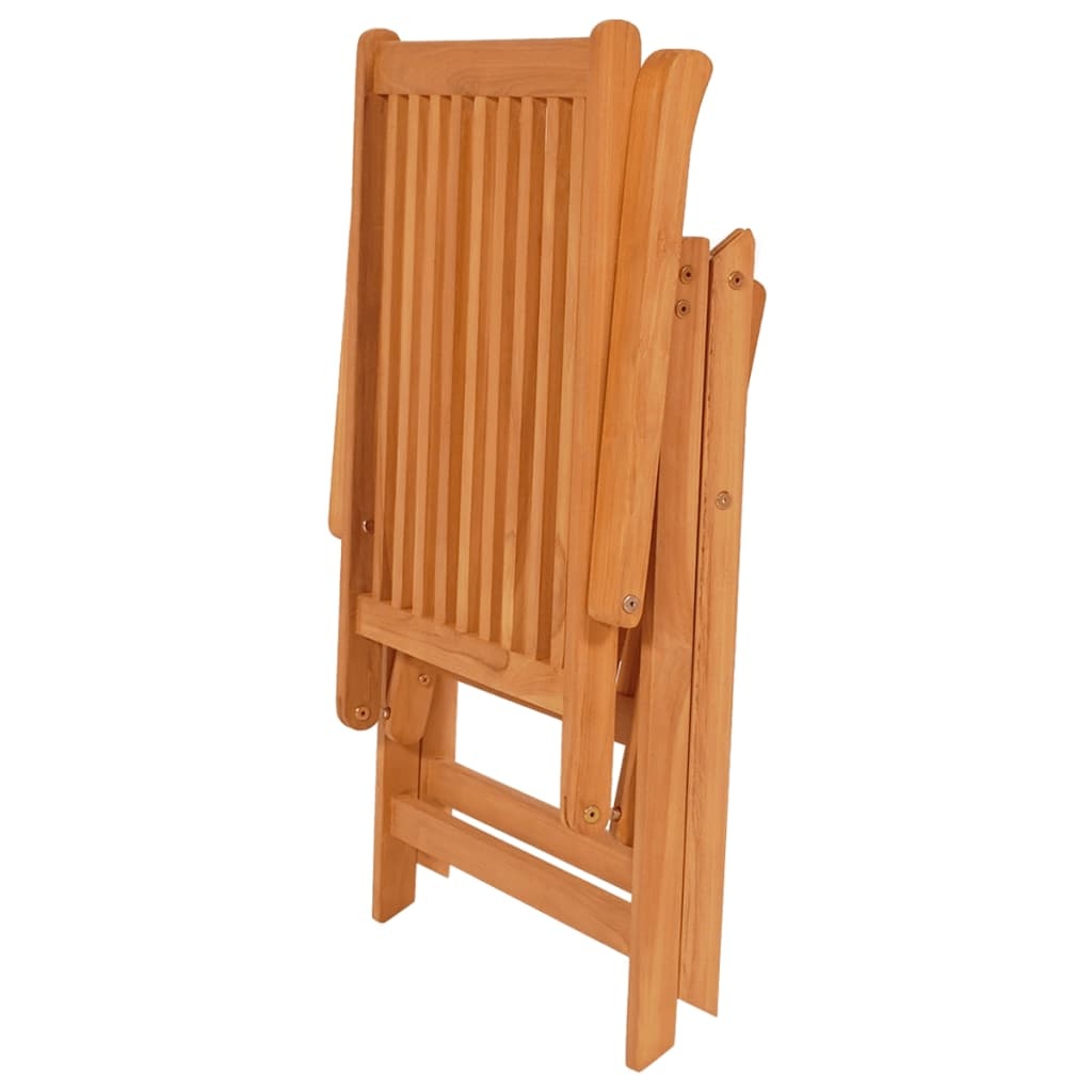 VidaXL Tuinstoelen 2 st met zwarte kussens massief teakhout