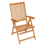 VidaXL Tuinstoelen 2 st met groene kussens massief teakhout
