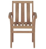 VidaXL Tuinstoelen 2 st met groene kussens massief teakhout