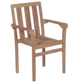 VidaXL Tuinstoelen 2 st met grijze kussens massief teakhout