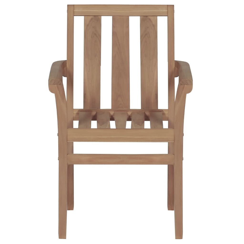 VidaXL Tuinstoelen 2 st met grijze kussens massief teakhout