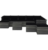 VidaXL 12-delige Loungeset met kussens pallet massief grenenhout